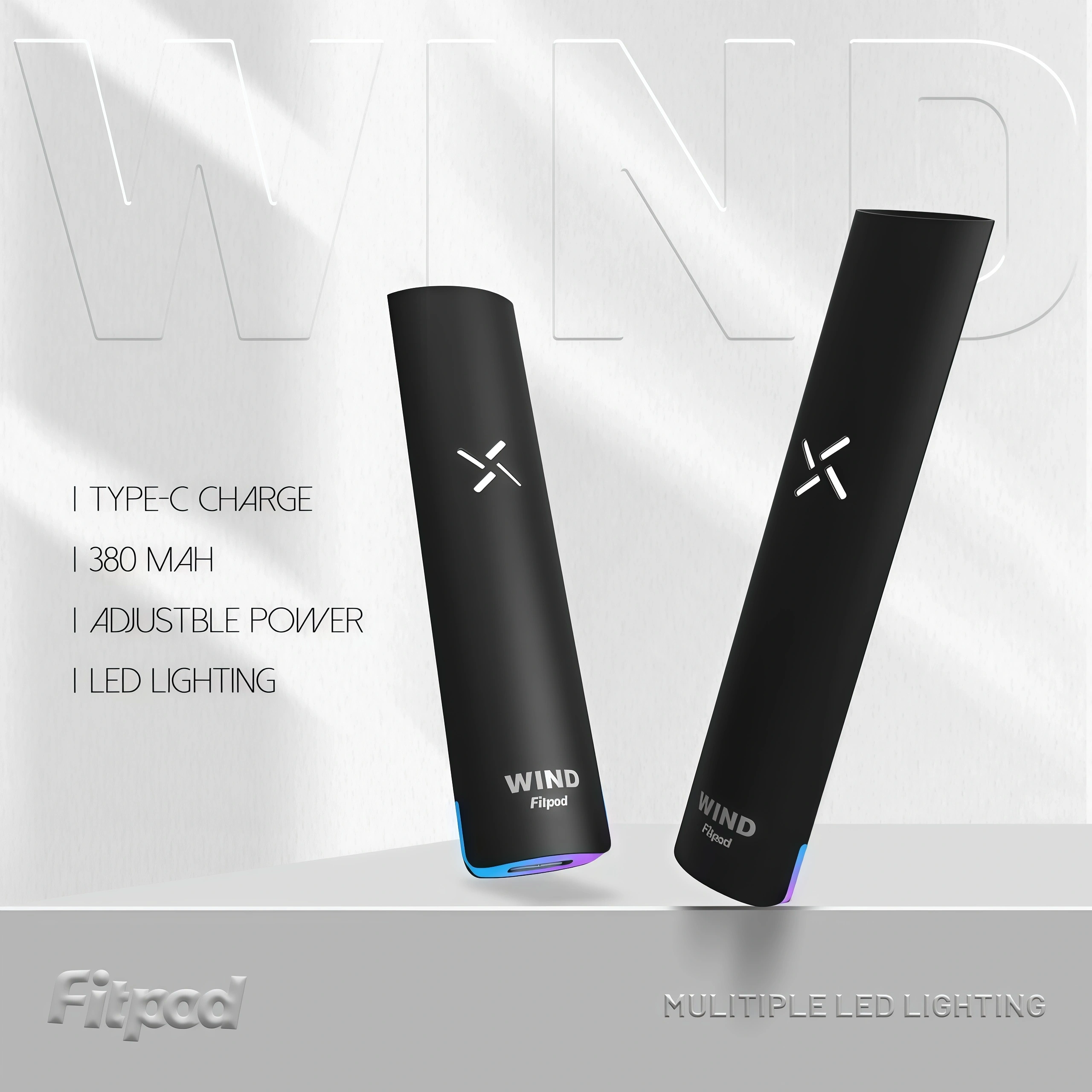 氣流桿 Fitpod Wind 一代主機 380mAh 四檔調節 通配一代煙彈 原廠 台灣現貨 鋁合金烤漆 2 氣流桿 Fitpod Wind 一代主機 380mAh 四檔調節 通配一代煙彈 原廠 台灣現貨 鋁合金烤漆:圖片 2