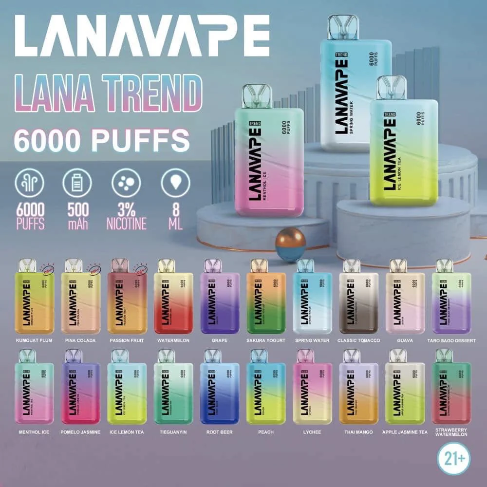台灣現貨】LANA TREND 6000 拋棄式電子煙 經典造型 香味濃郁 原裝正品 18ml大容量 1 台灣現貨】LANA TREND 6000 拋棄式電子煙 經典造型 香味濃郁 原裝正品 18ml大容量