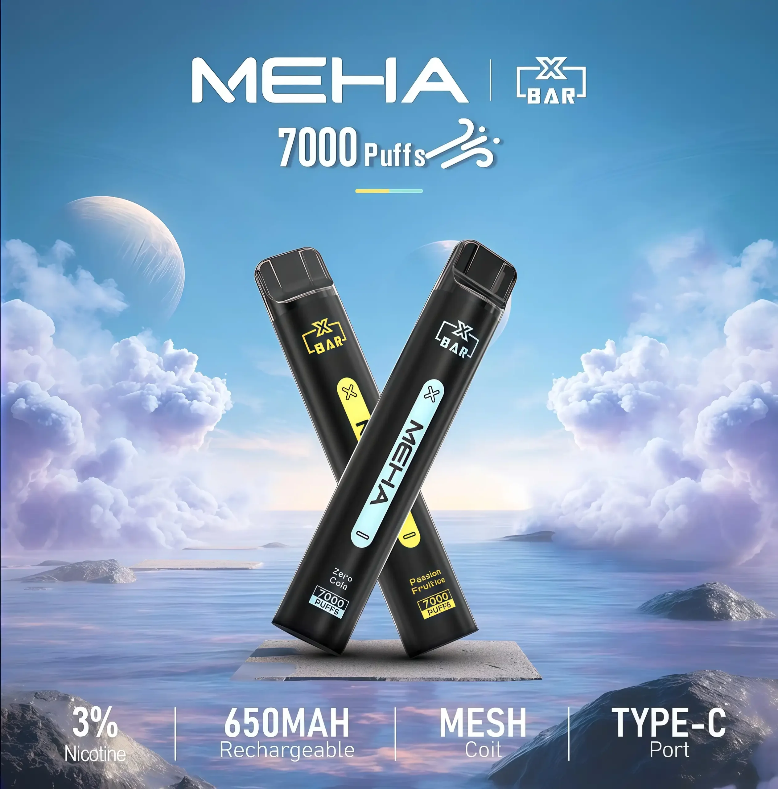Meha Xbar 7000 口拋棄式電子煙|魅嗨小黑條・一次性新品・台灣現貨即到即享 1 Meha Xbar 7000 口拋棄式電子煙|魅嗨小黑條・一次性新品・台灣現貨即到即享
