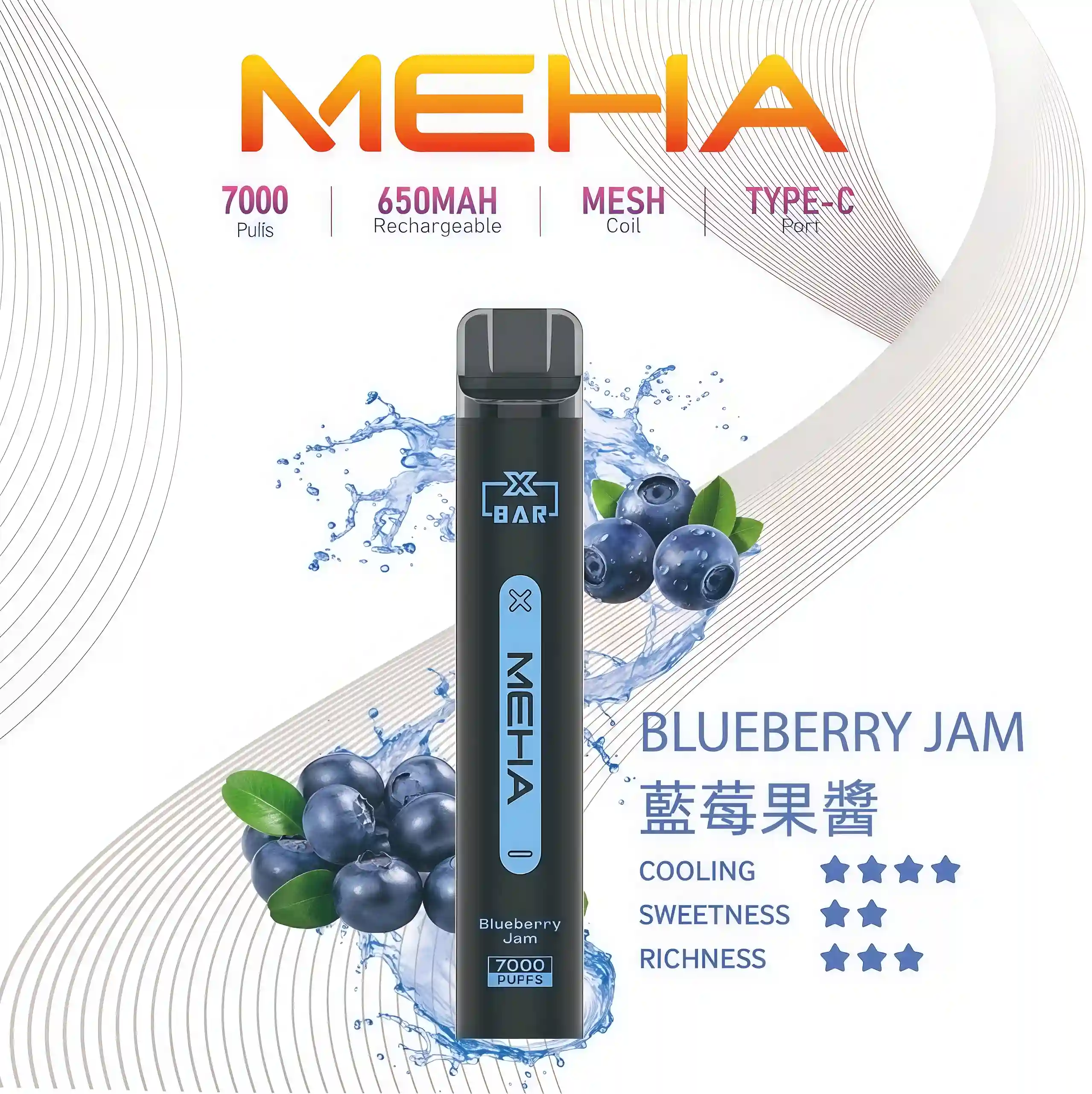 Meha Xbar 7000 口拋棄式電子煙|魅嗨小黑條・一次性新品・台灣現貨即到即享 4 Meha Xbar 7000 口拋棄式電子煙|魅嗨小黑條・一次性新品・台灣現貨即到即享:圖片 4