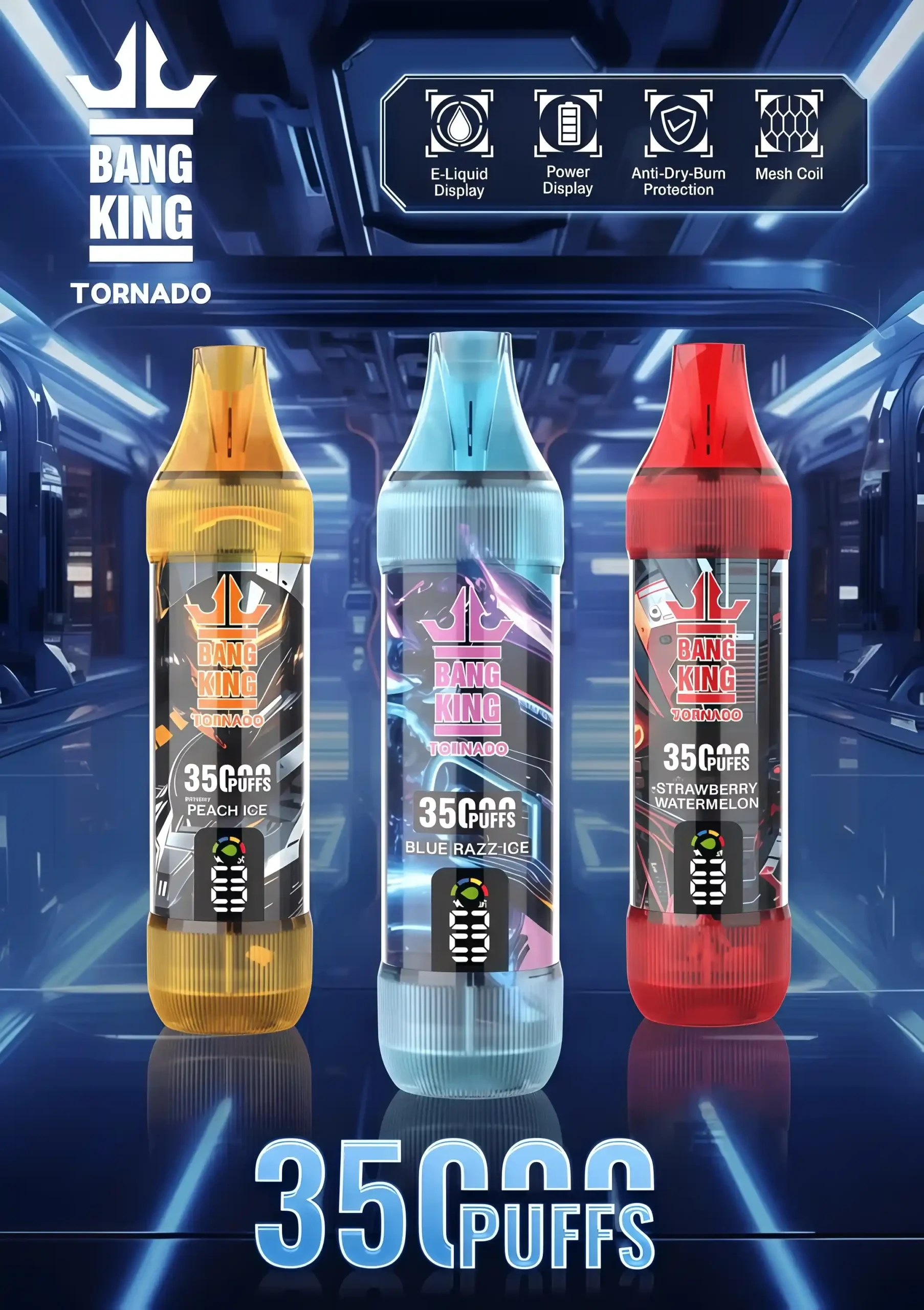 Bang King Tornado 35000 拋棄式電子煙推薦|雙顯螢幕・Mesh網芯霧化・超長續航旗艦機 8 Bang King Tornado 35000 拋棄式電子煙推薦|雙顯螢幕・Mesh網芯霧化・超長續航旗艦機:圖片 8